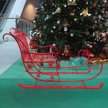 150CM Christmas Sleigh Display – Red Metal