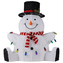 82CM Sitting Snowman Display with 110 LED Lights