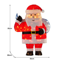81CM Santa Display with 90 LED Lights