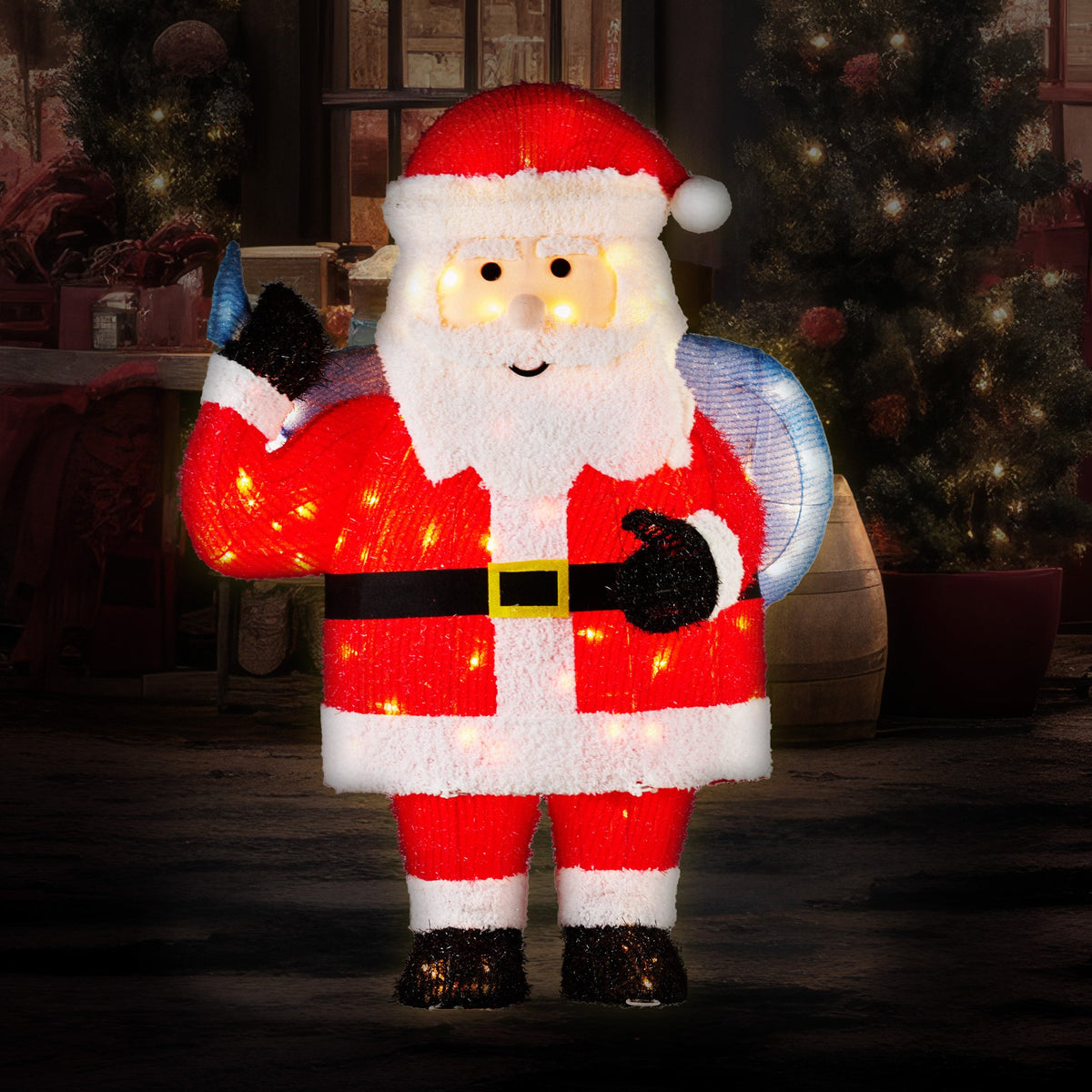 81CM Santa Motif Light – Warm White LEDs 90 Lights