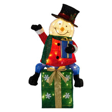 85CM Snowman on Presents Display with 90 LED Lights