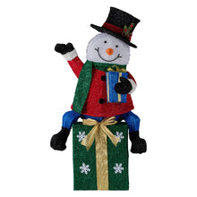 85CM Snowman on Presents Display with 90 LED Lights