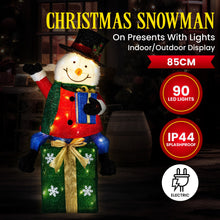 85CM Snowman on Presents Display with 90 LED Lights