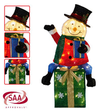 85CM Snowman on Presents Display with 90 LED Lights