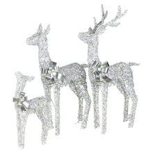 Set of 3 Pre-Lit Christmas Reindeer Displays with 260 Cool White LEDs