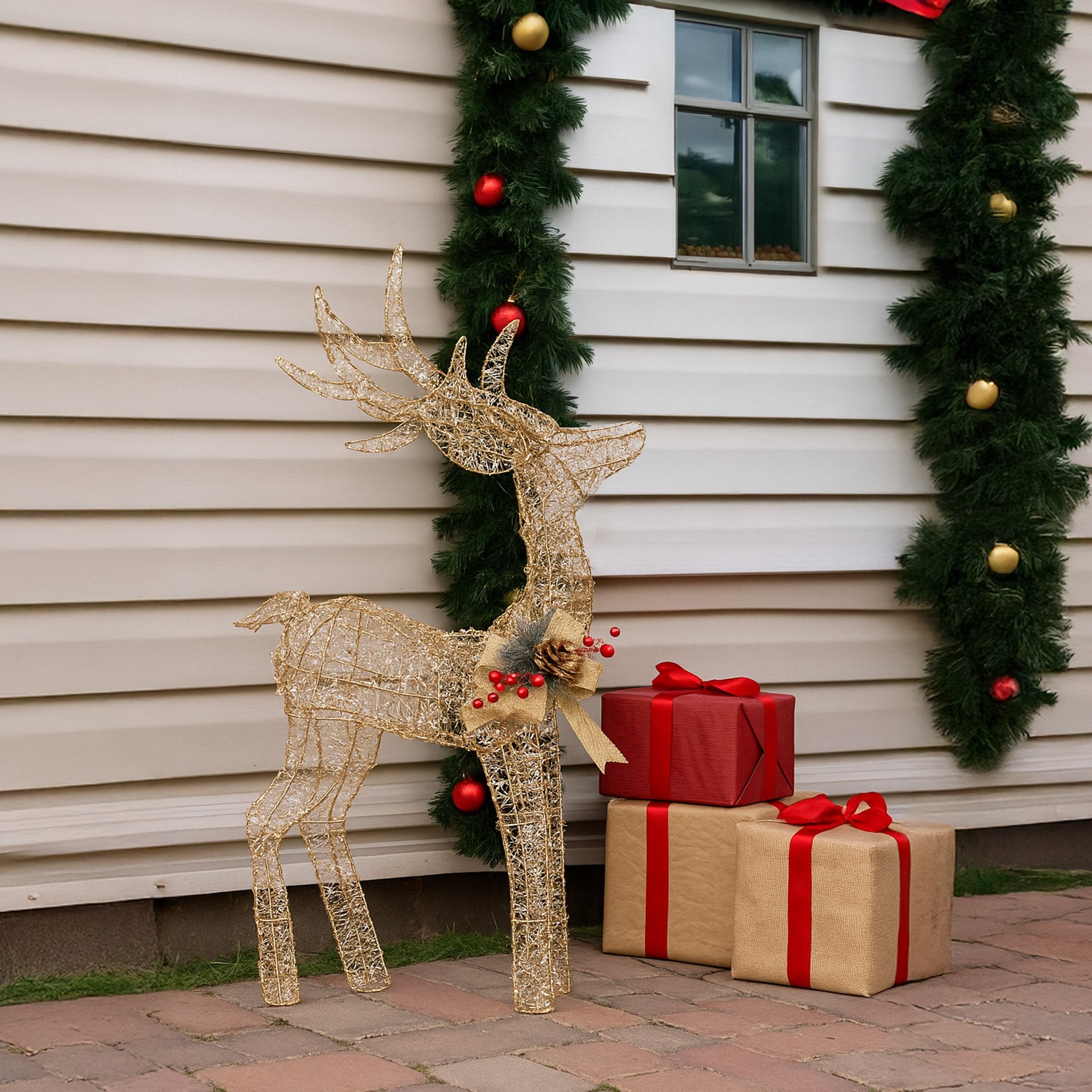 50CM Reindeer Motif Light – Warm White LEDs 170 Lights