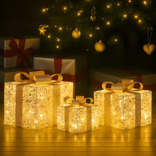 3PCS Gift Box Motif Light Set – 60 Warm White LED Lights