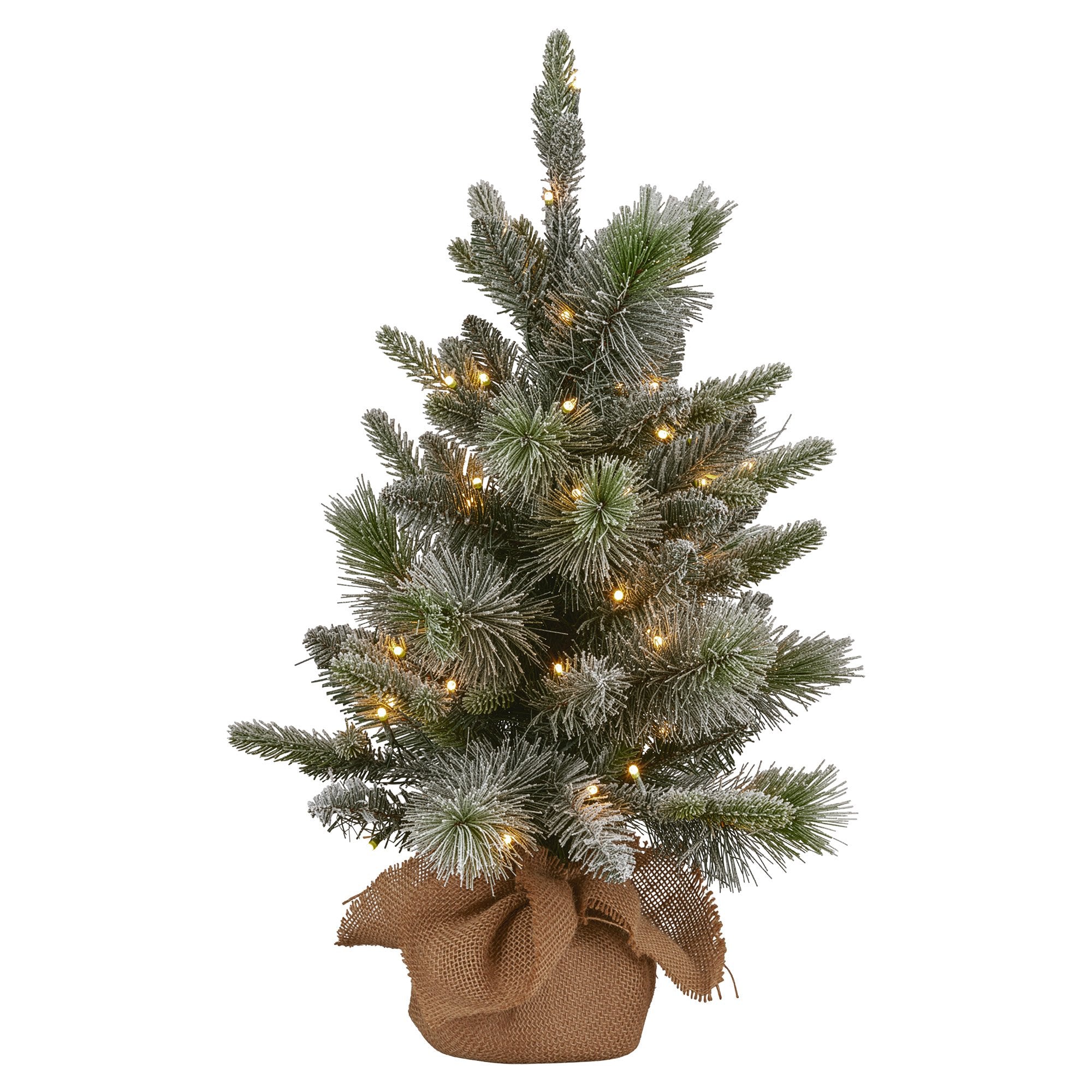 61CM Snowy Stamford Spruce Christmas Tree – 164 Tips, 50 Multicolour LED Lights