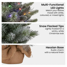 61CM Snowy Stamford Spruce Christmas Tree – 164 Tips, 50 Multicolour LED Lights