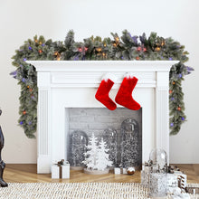 2.7M Pre-Lit Snowy Christmas Garland – 350 Tips, 50 LED