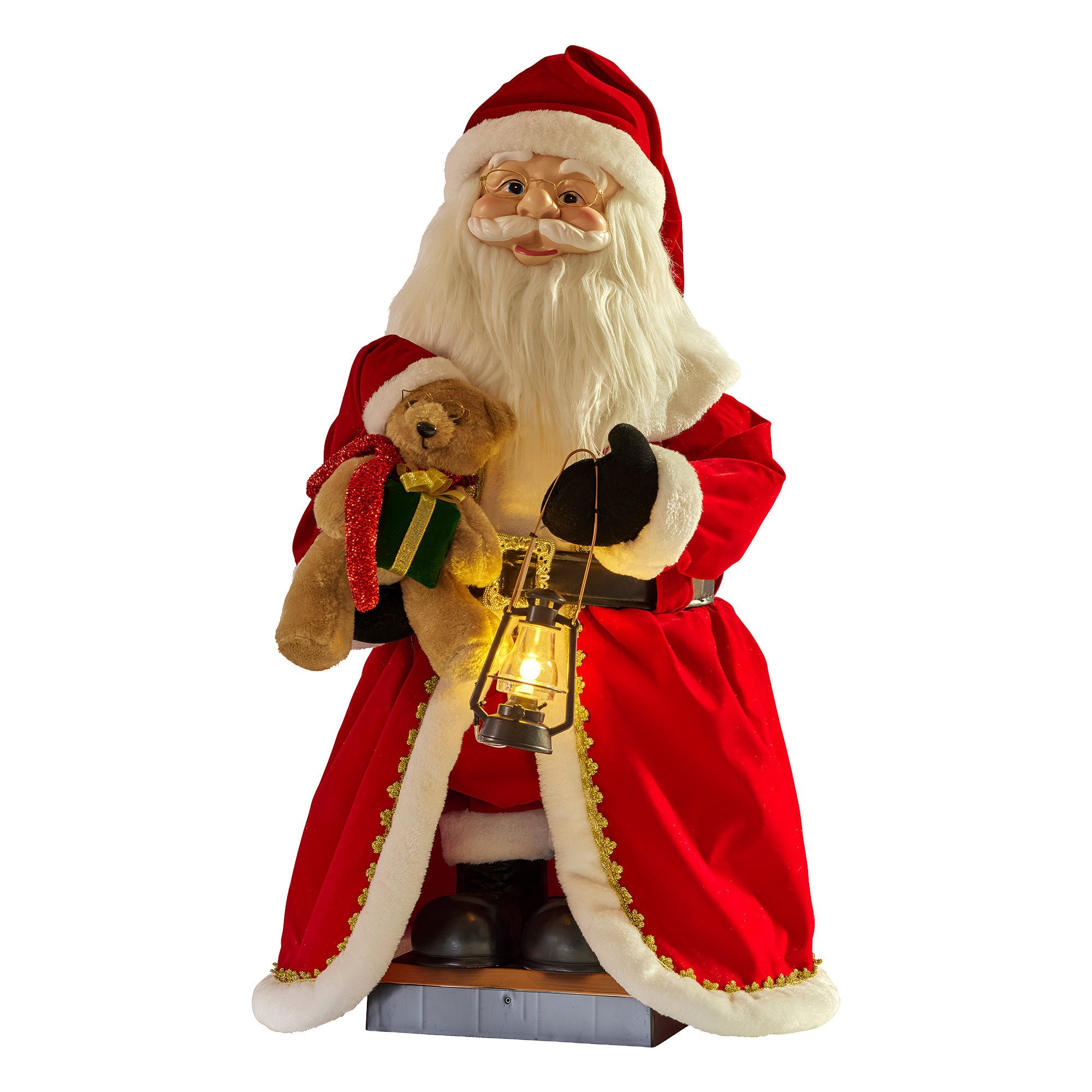 3.6FT Animated Musical Santa Christmas Decoration – LED Lantern