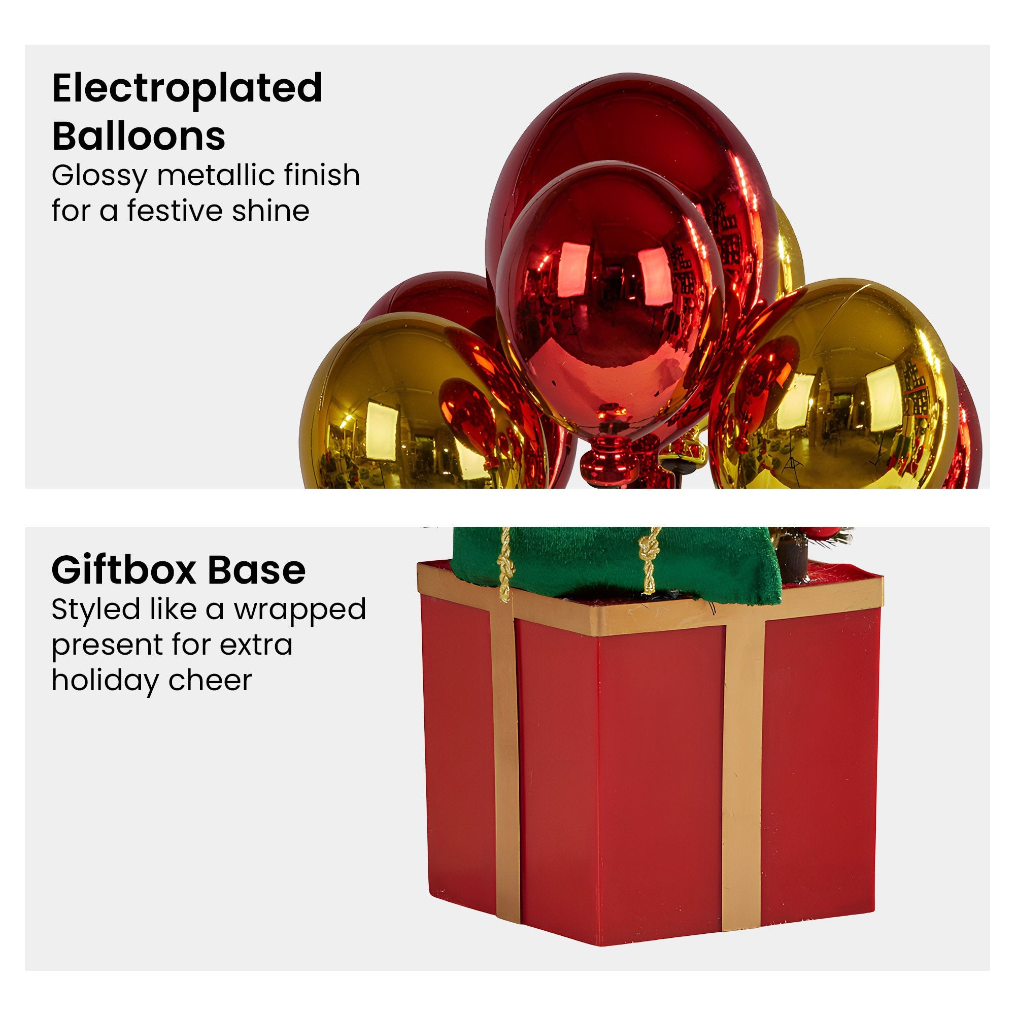 60cm LED Santa Balloon Christmas Decoration – Micro Lights Display