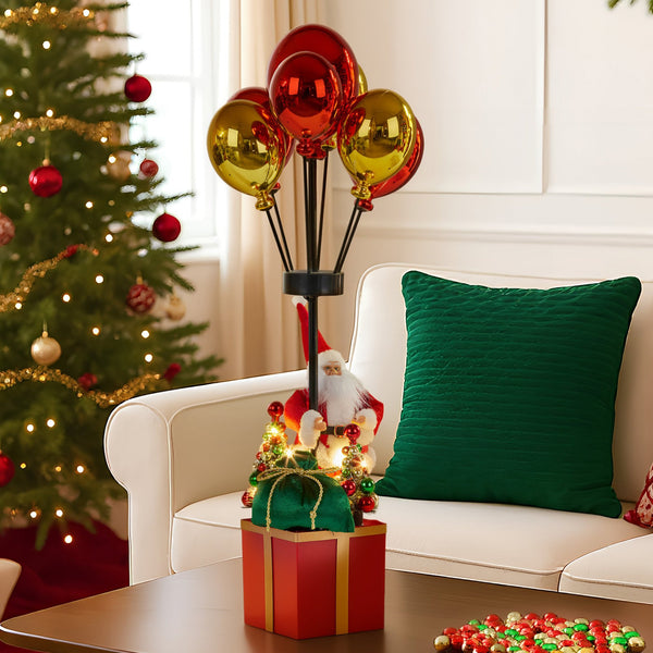 60cm LED Santa Balloon Christmas Decoration – Micro Lights Display