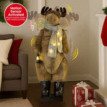 5FT Animated Musical Christmas Moose Decoration – LED Lantern