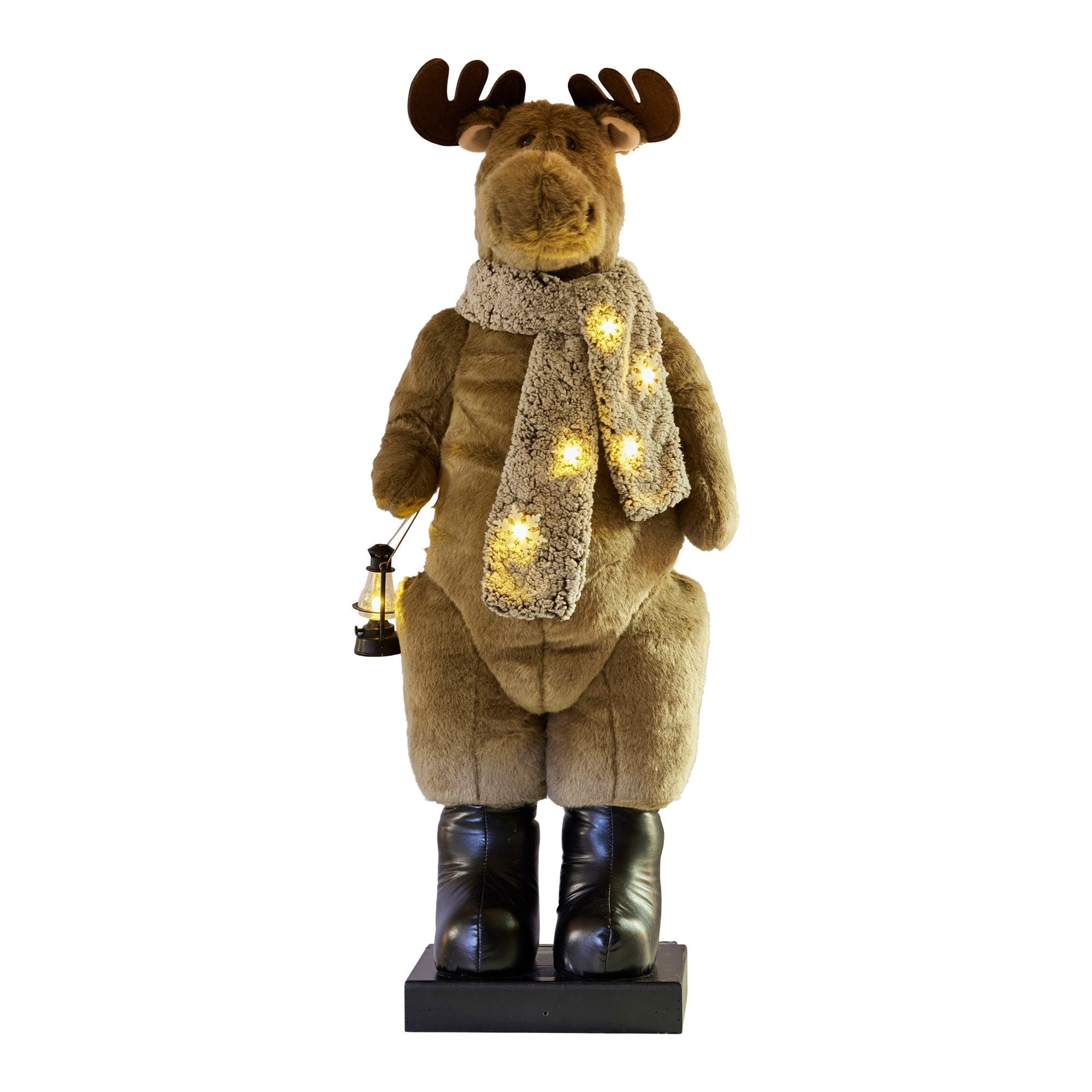 110cm Animated Musical Christmas Moose Decoration – LED Lantern