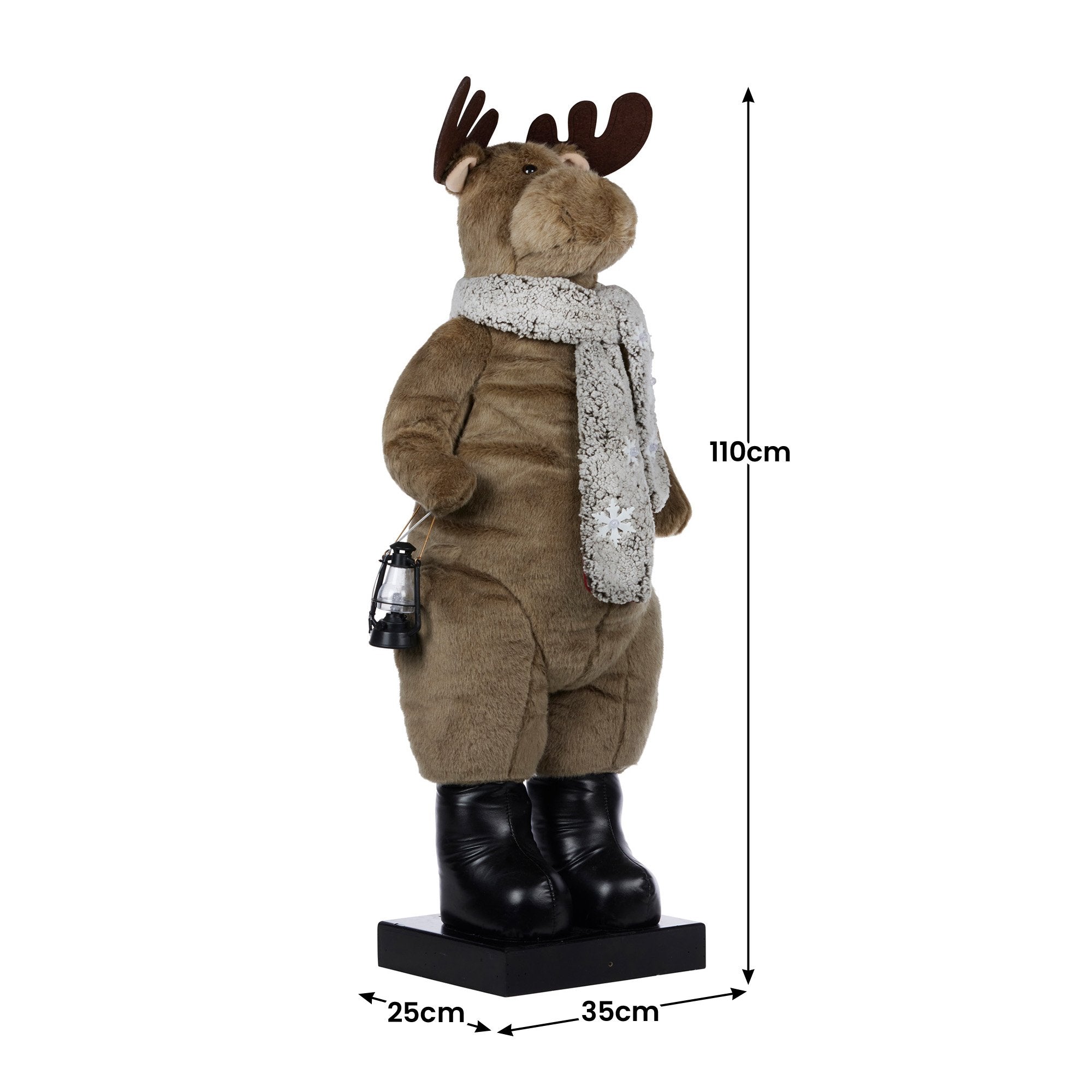 110cm Animated Musical Christmas Moose Decoration – LED Lantern