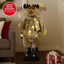 110cm Animated Musical Christmas Moose Decoration – LED Lantern