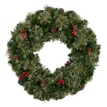 61CM Bristle Berry Christmas Wreath with 60 LED Lights