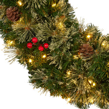 61CM Bristle Berry Christmas Wreath with 60 LED Lights