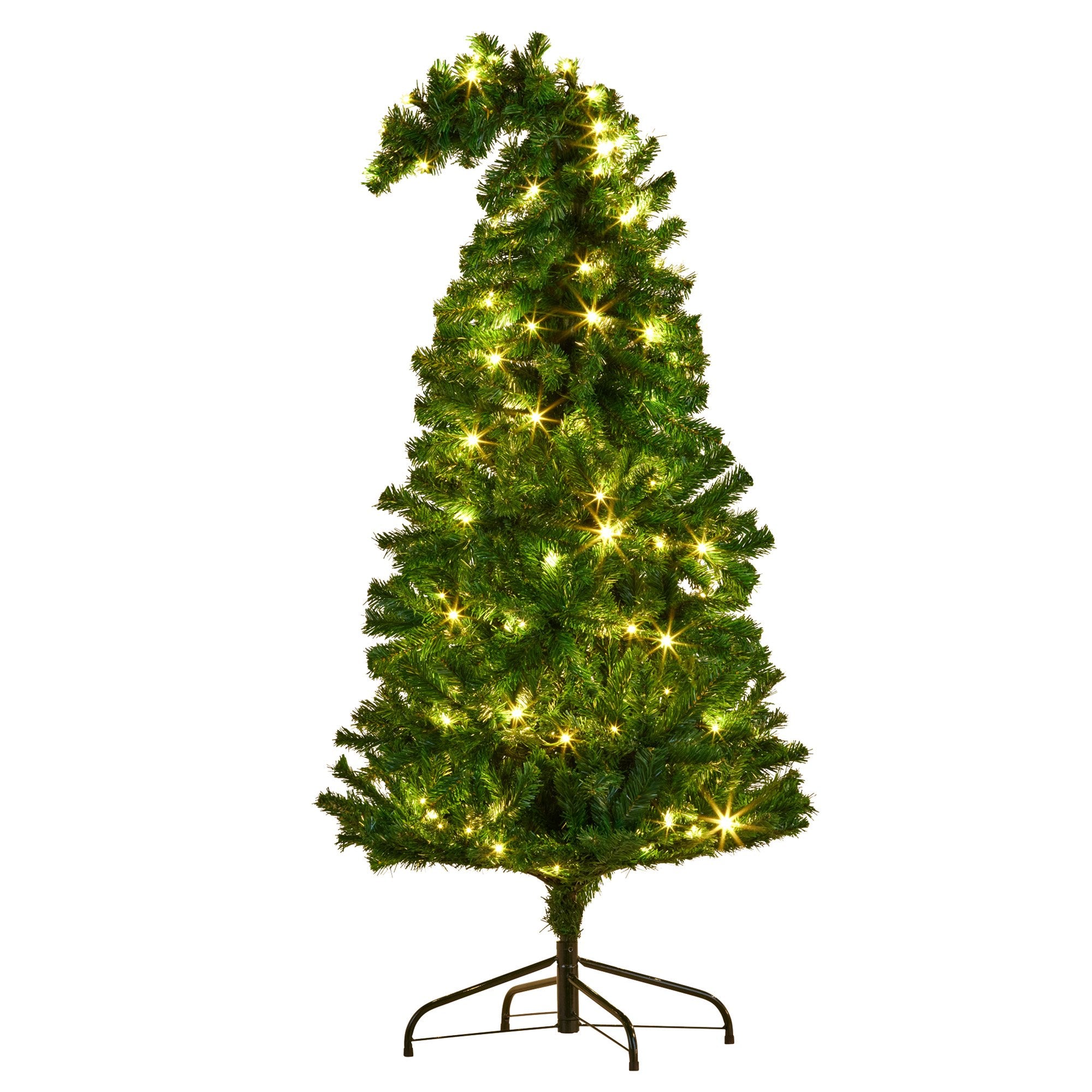 4FT Curved Christmas Tree – 550 Tips, 140 Multicolour LED Lights