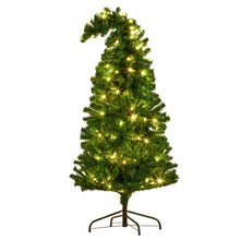 4FT Bad Santa Curved Pre-Lit Christmas Tree with 140 Multi-Function LEDs