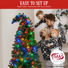 4FT Bad Santa Curved Pre-Lit Christmas Tree with 140 Multi-Function LEDs