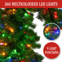 7.5FT Bad Santa Curved Pre-Lit Christmas Tree – 360 Multi-Colour LEDs