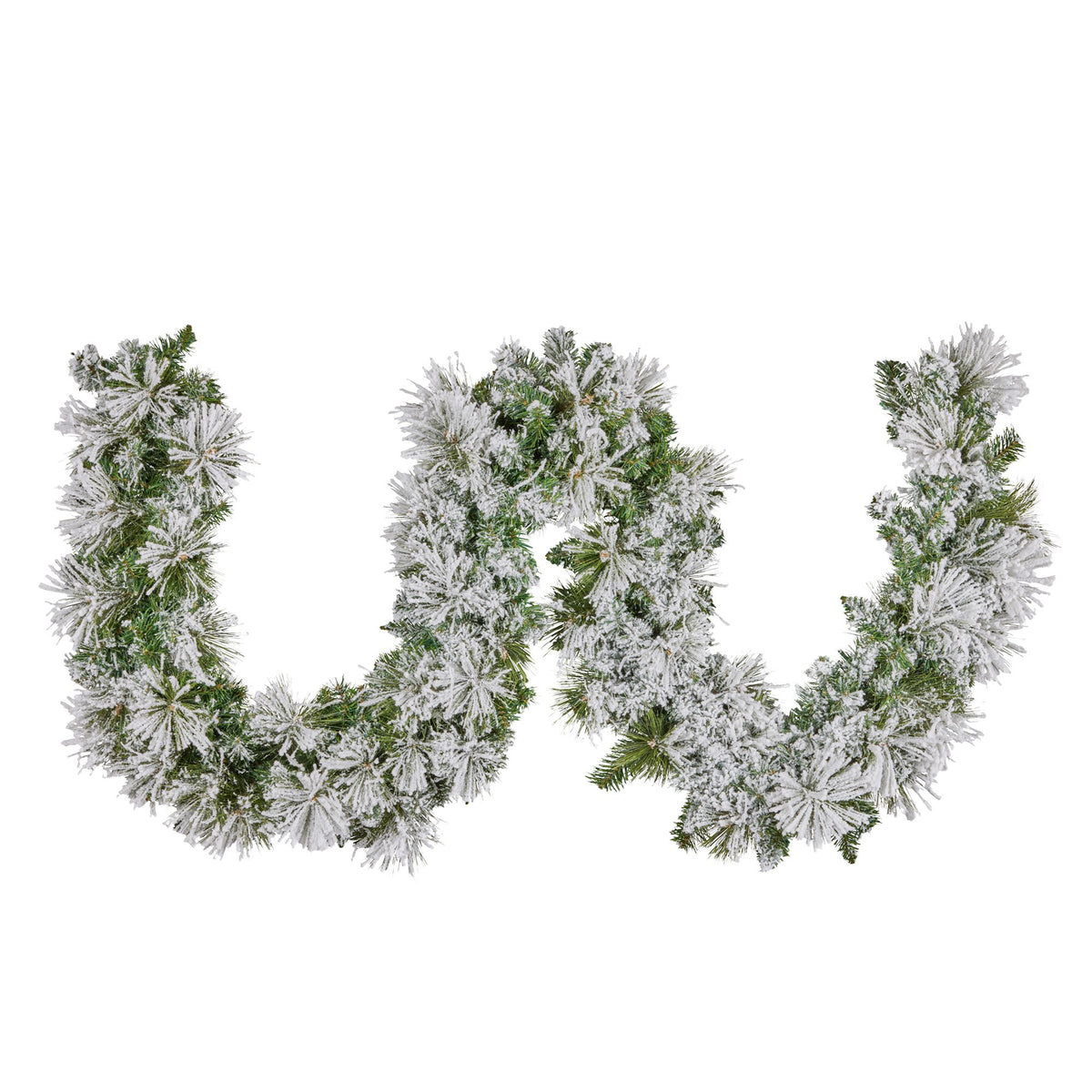 2.7M Snow-Flocked Christmas Garland with 100 LED Lights