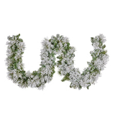 2.7M Snow-Flocked Christmas Garland with 100 LED Lights