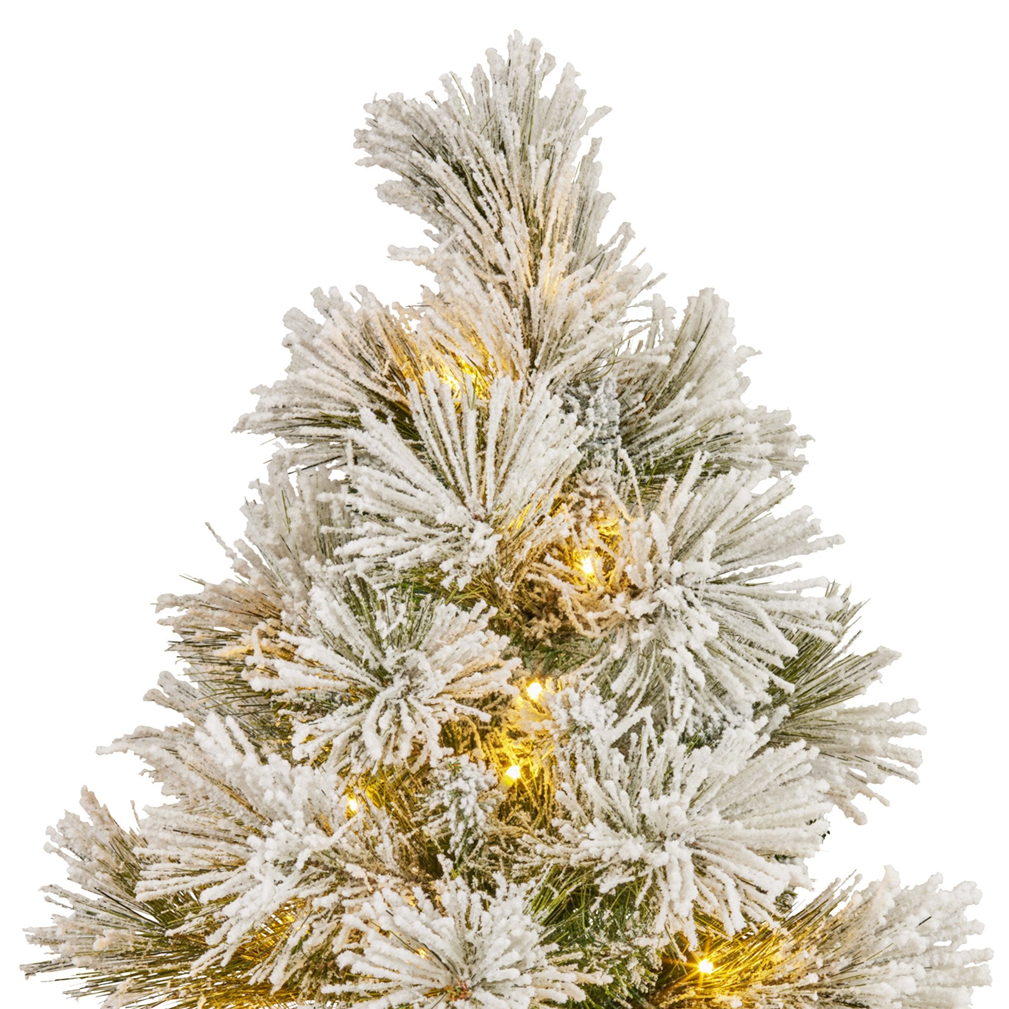 61CM Snow Tabletop Christmas Tree – 50 Tips, 25 Multicolour LED Lights