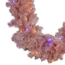 2.7M Pink Christmas Garland with 100 LED Lights