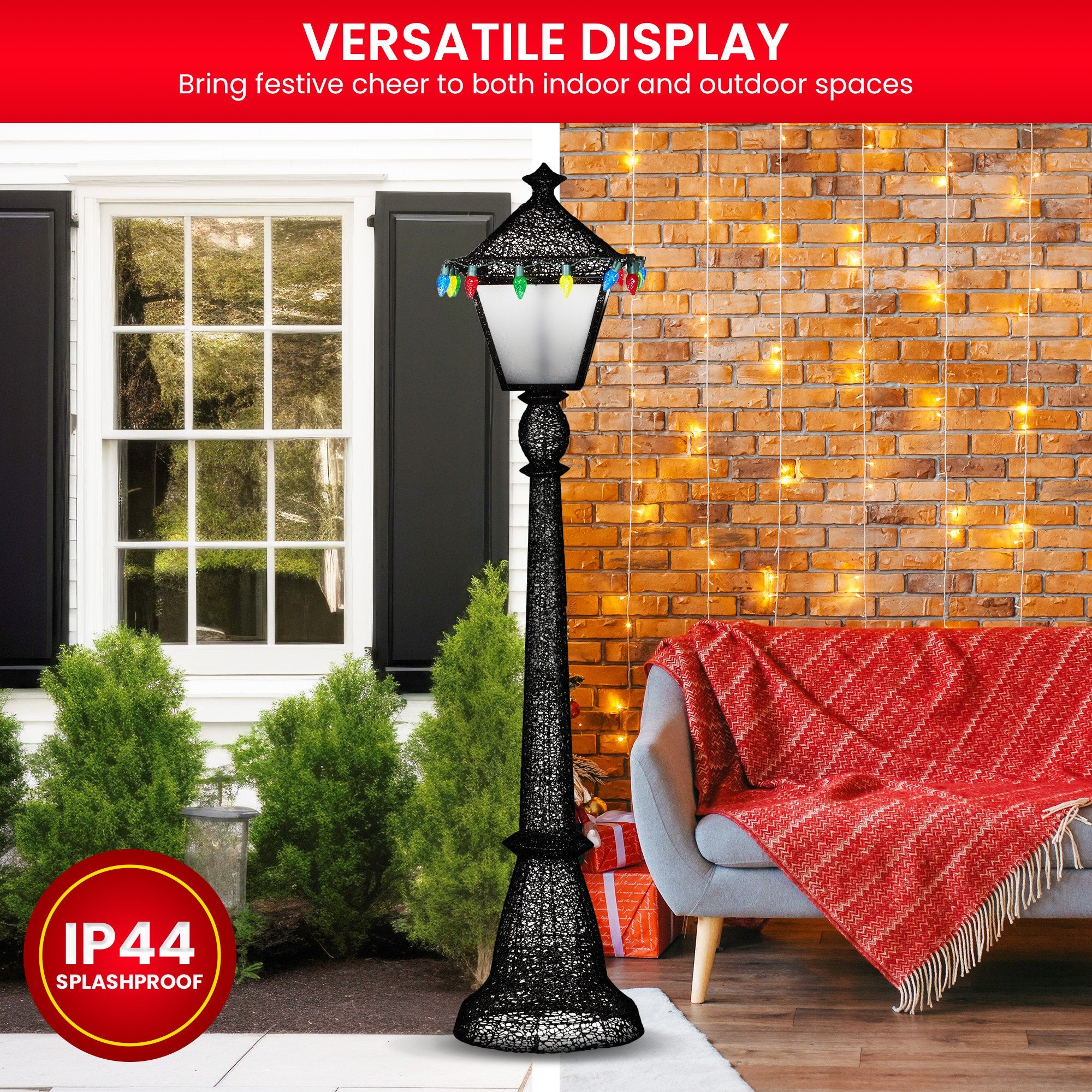 183CM Christmas Lamp Post with 156 LED Lights