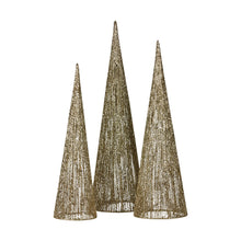 3 Piece LED Cone Christmas Tree Set – 90cm 80cm 70cm Warm White