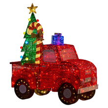 145cm LED Christmas Tree Truck Decoration – 380 Multi Colour Lights