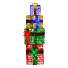 190cm LED Gift Box Stack Christmas Decoration – 390 Multi Colour Lights