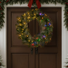122cm Split Pre-Lit Christmas Wreath – 432 Tips, 140 LED (2 Piece)