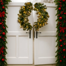 122cm Split Pre-Lit Christmas Wreath – 432 Tips, 140 LED (2 Piece)