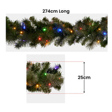 2.7M Pre-Lit Christmas Garland – 150 Tips, 70 LED Gold Glitter