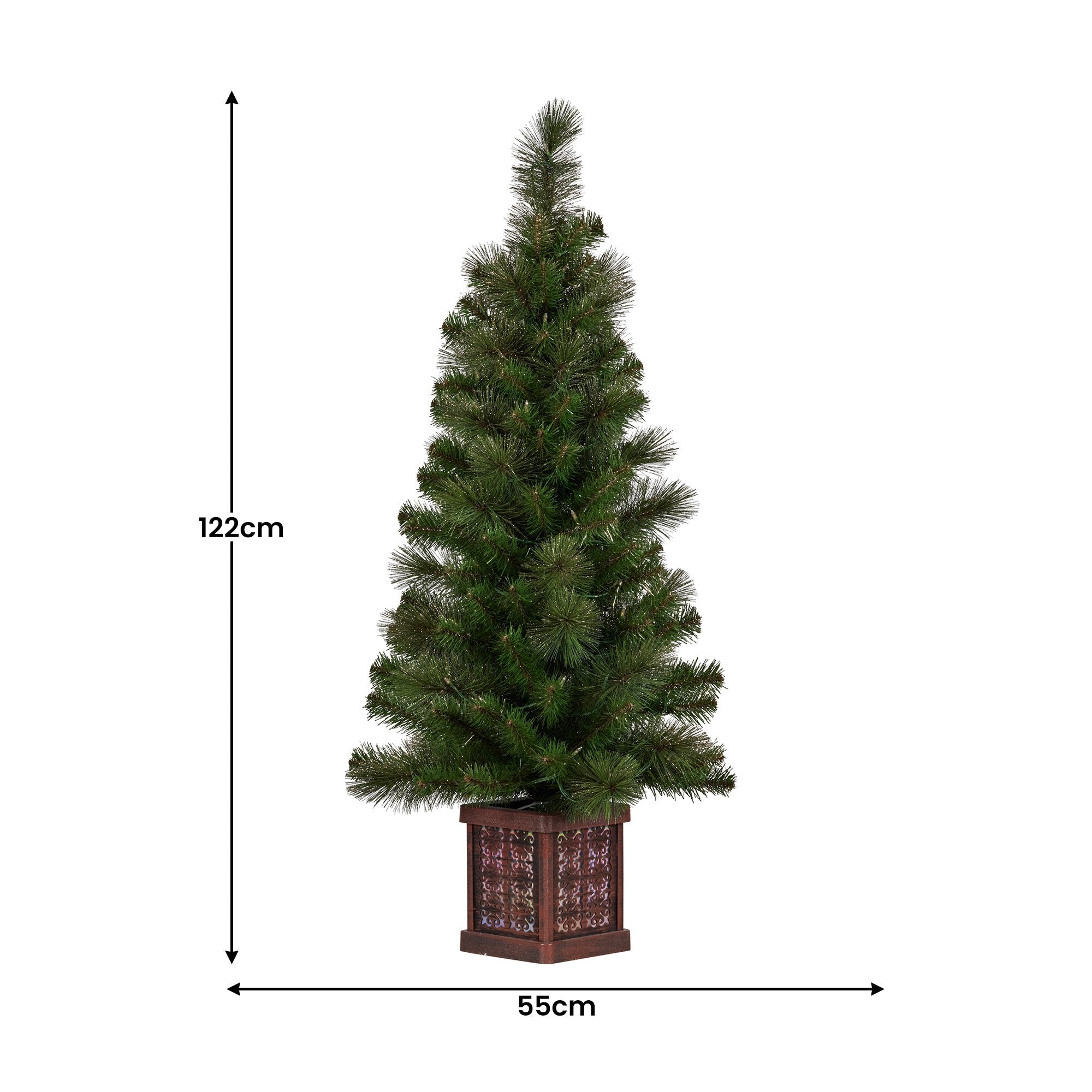 4FT Pre-Lit Glitter Gold Christmas Tree with 100 Multi-Function LEDs