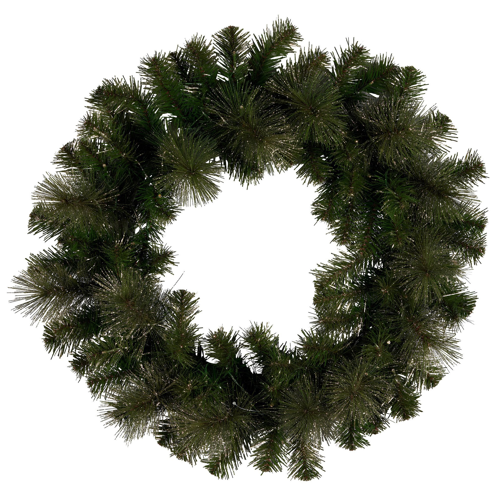 61cm Pre-Lit Christmas Wreath – Gold Pine, 50 LED Multi Function