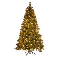 7.5FT Pre-Lit Glitter Gold Christmas Tree with 650 Multi-Function LEDs