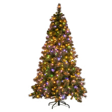 7.5FT Pre-Lit Glitter Gold Christmas Tree with 650 Multi-Function LEDs