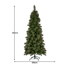 7.5FT Slim Pre-Lit Glitter Gold Christmas Tree with 400 LEDs