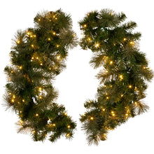 76cm Split Pre-Lit Christmas Wreath – 124 Tips, 100 LED (2 Piece)
