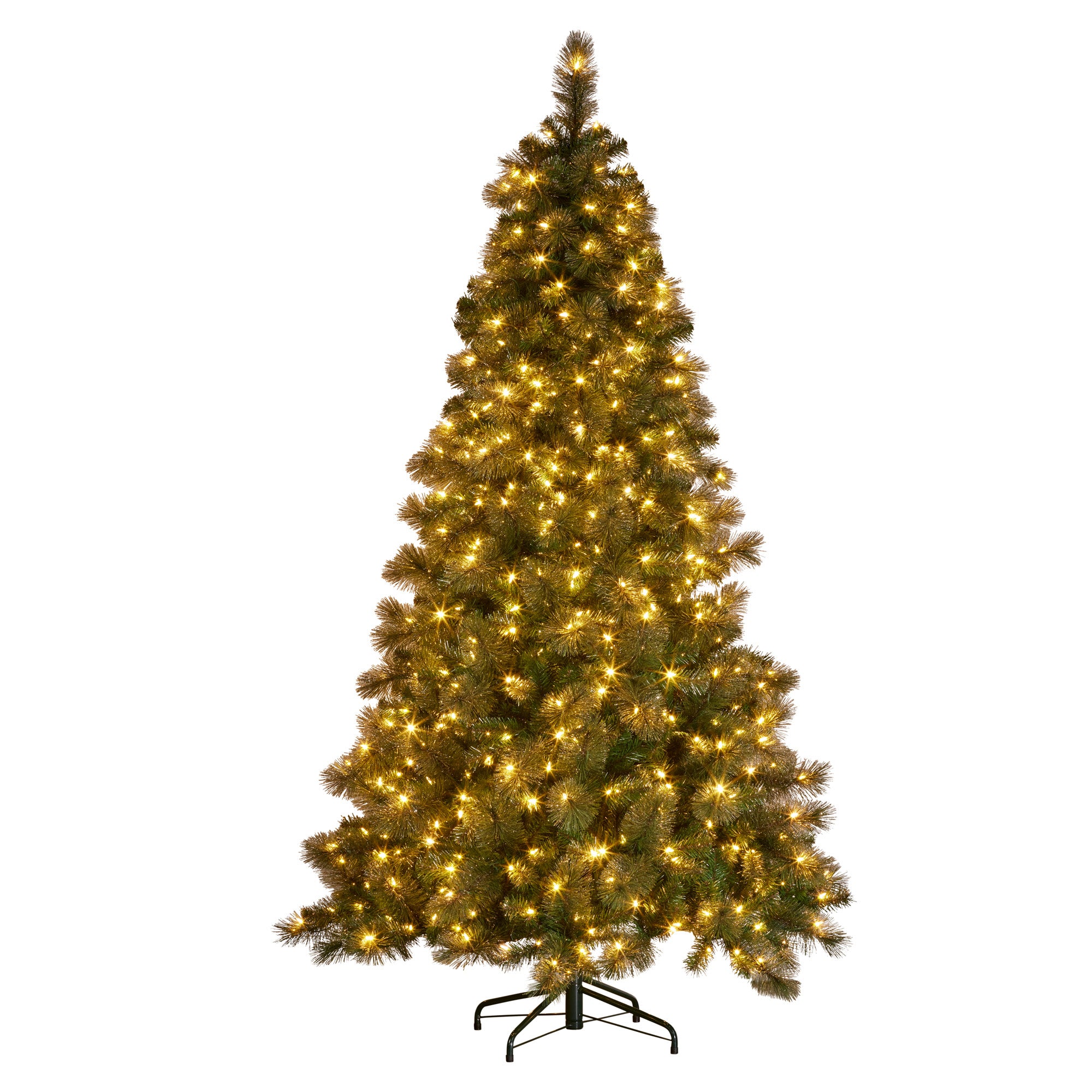 9FT Pre-Lit Glitter Gold Christmas Tree with 850 Multi-Function LEDs