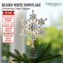 31CM Snowflake Tree Topper with Crystal Beads