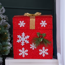 30cm Animated Santa Gift Box Christmas Decoration – 50 LED Warm White