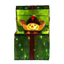 30CM Animated Elf Gift Box Display – 50 Warm White LED Lights