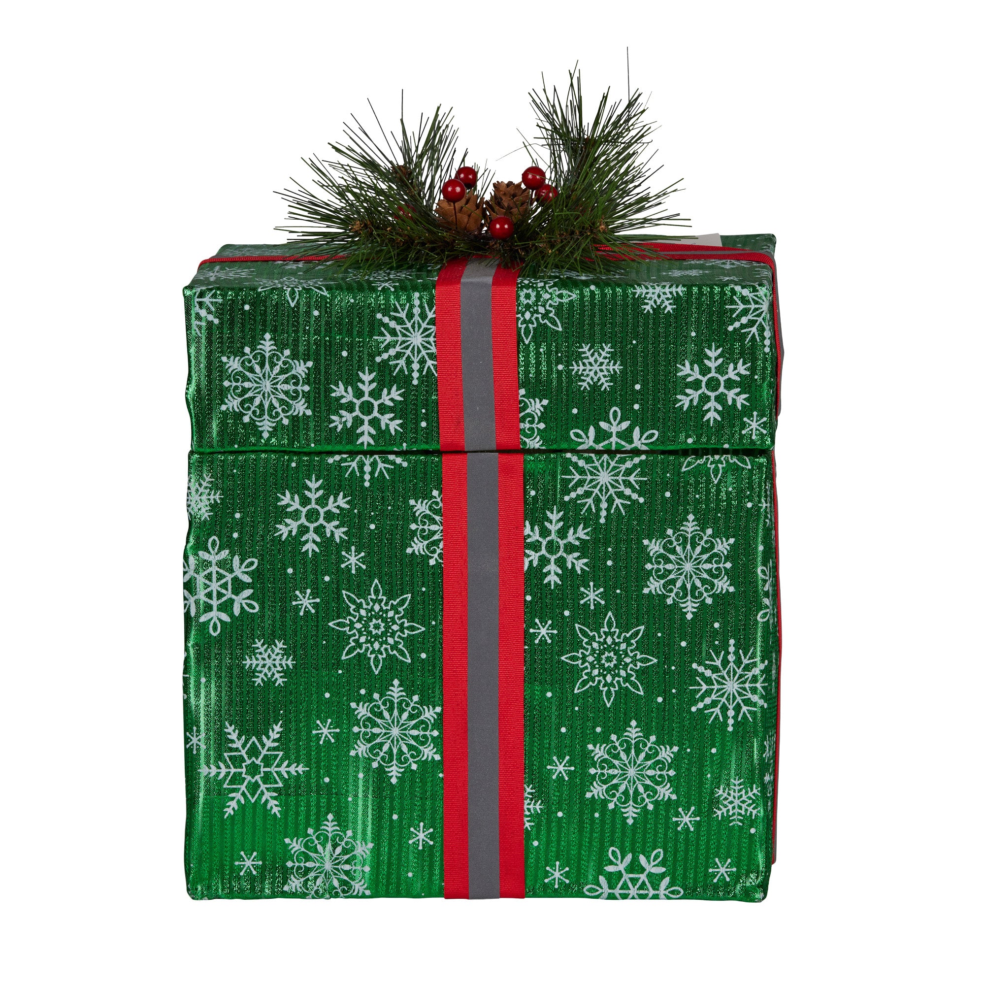 30CM Animated Elf Gift Box Display – 50 Warm White LED Lights