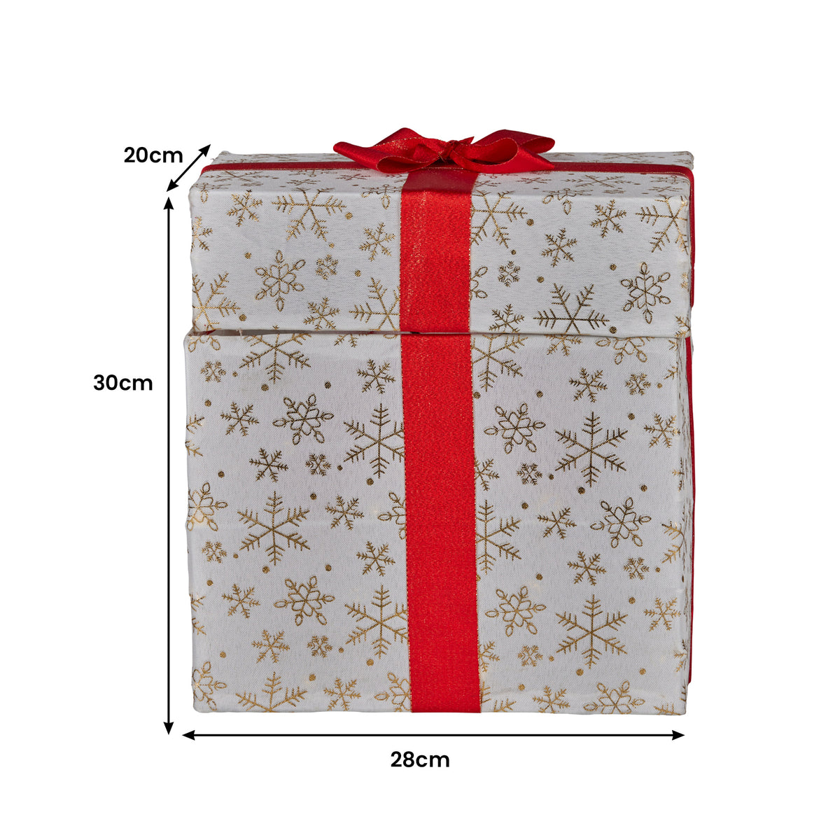 30CM Animated Snowman Gift Box Christmas Display with 50 Warm White LEDs